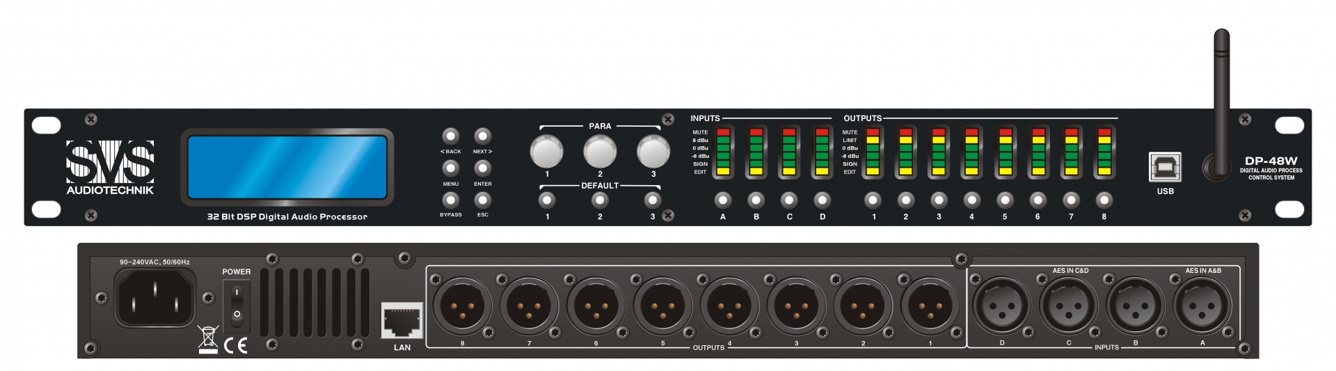 SVS Audiotechnik DP-48W Цифровой процессор: 4 входа 8 выходов в Суворове
