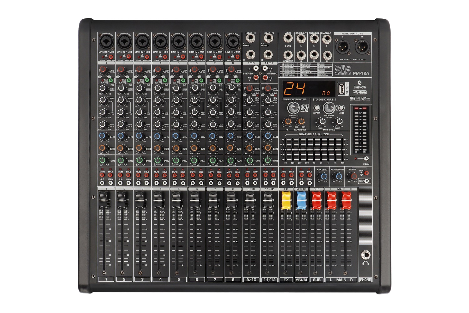 SVS Audiotechnik mixers PM-12A Активный аналоговый микшерный пульт, 12-канальный в Суворове